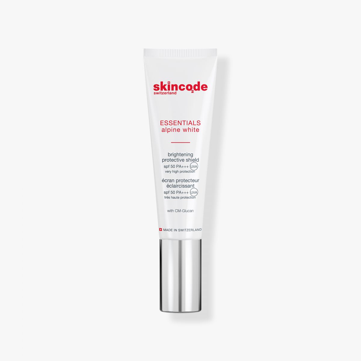 Kem chống nắng dưỡng da tốt nhất Skincode Alpine White Brightening Protective Shield SPF50/PA+++ 