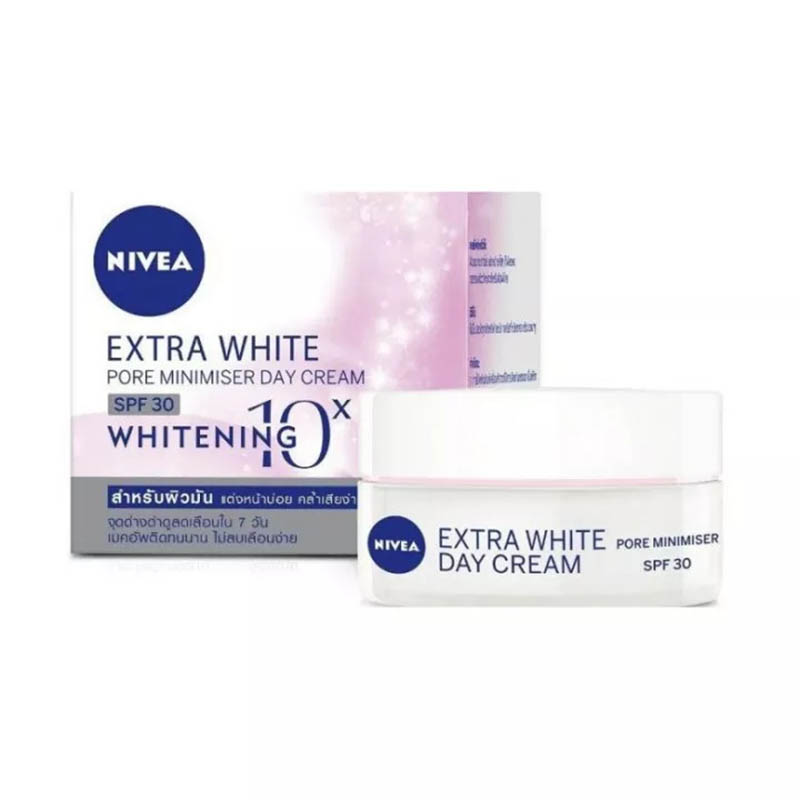 Kem dưỡng trắng da se khít lỗ chân lông Nivea Extra White Day Cream  Pore Minimiser SPF30