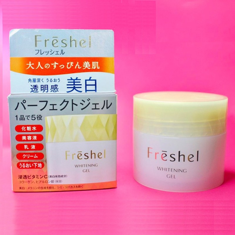 Kanebo Freshel Whitening Gel là sản phẩm 5 in 1 mang đến nhiều công dụng cho da.
