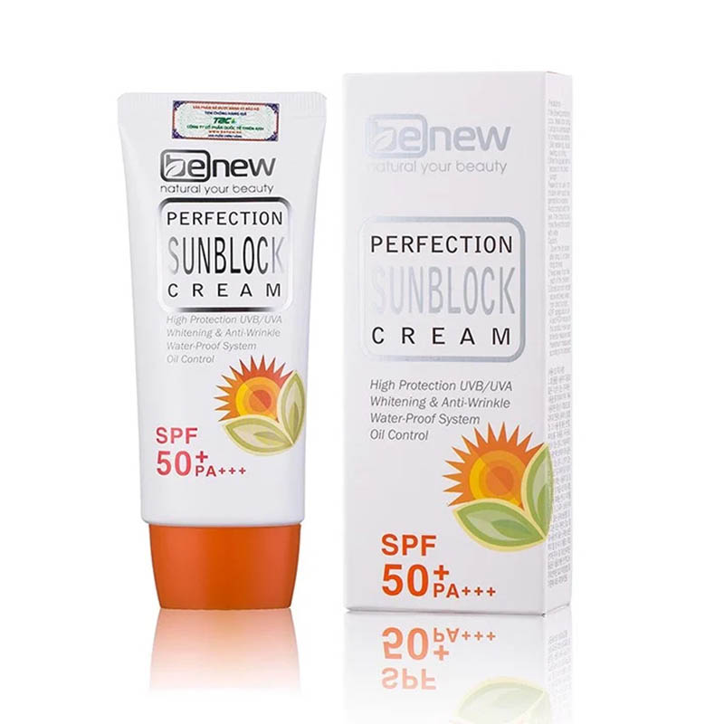 Kem vừa chống nắng vừa dưỡng trắng da Benew Perfection Sunblock SPF50+/PA+++