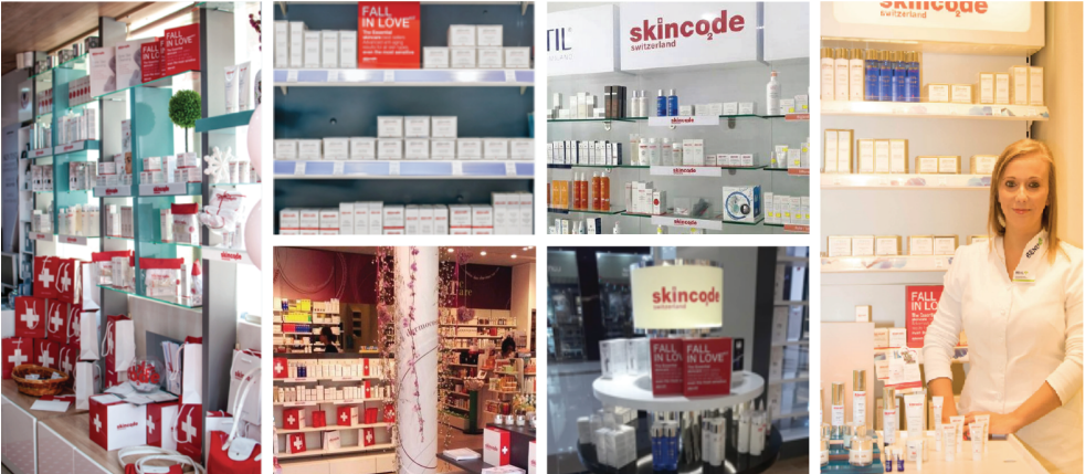 Skincode luôn có mặt tại các Pharmacies.